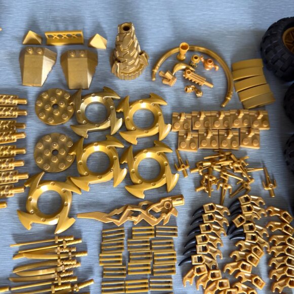 Lego Ninjago Weapons Accessories Lot Gold Sword Sai Knife Wheels Throwing Stars - Picture 7 of 15